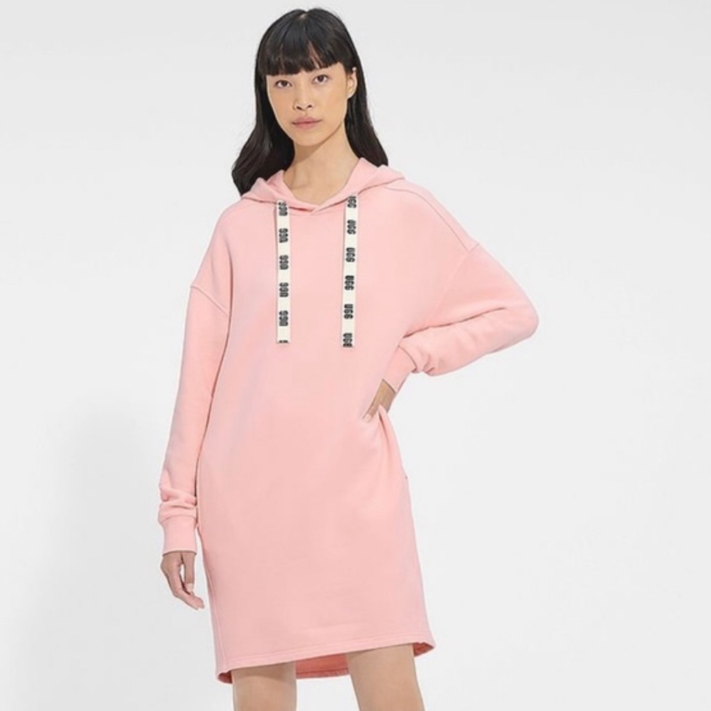 UGG Brand Hoodie Sweater Dress EUC Size L Pink